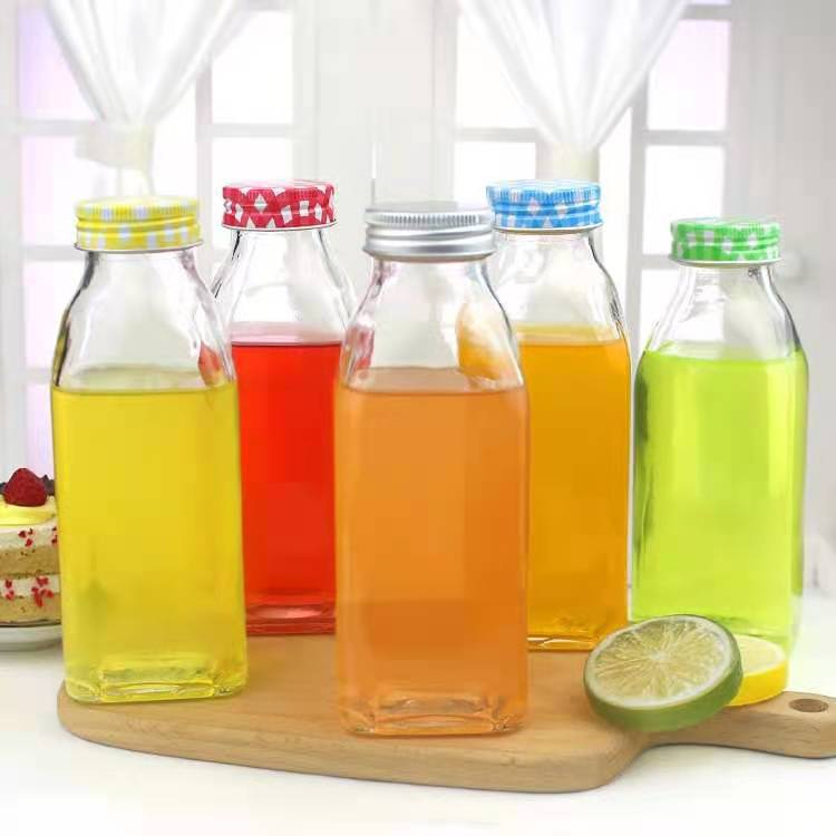 新款咖啡奶茶瓶 果汁饮料瓶250ml 350ml外卖便携瓶ins网红玻璃