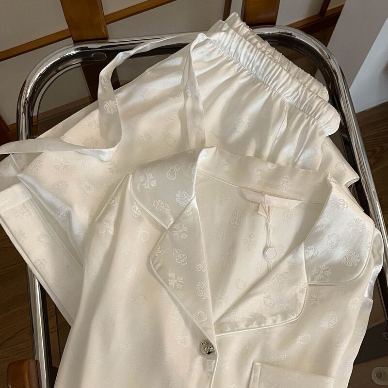 Korean-Style High-End Moonlight Satin Ice Silk Pajamas for Women, Autumn Thin Large Size Loungewear Set That Can Be Worn Outside