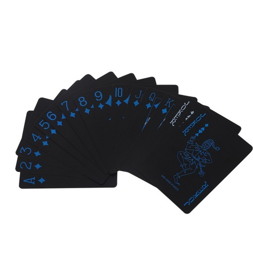 Wholesale Black Gold Plastic Standard Size Playing Cards PVC Material Waterproof Anti-Slip Desktop Game Cards