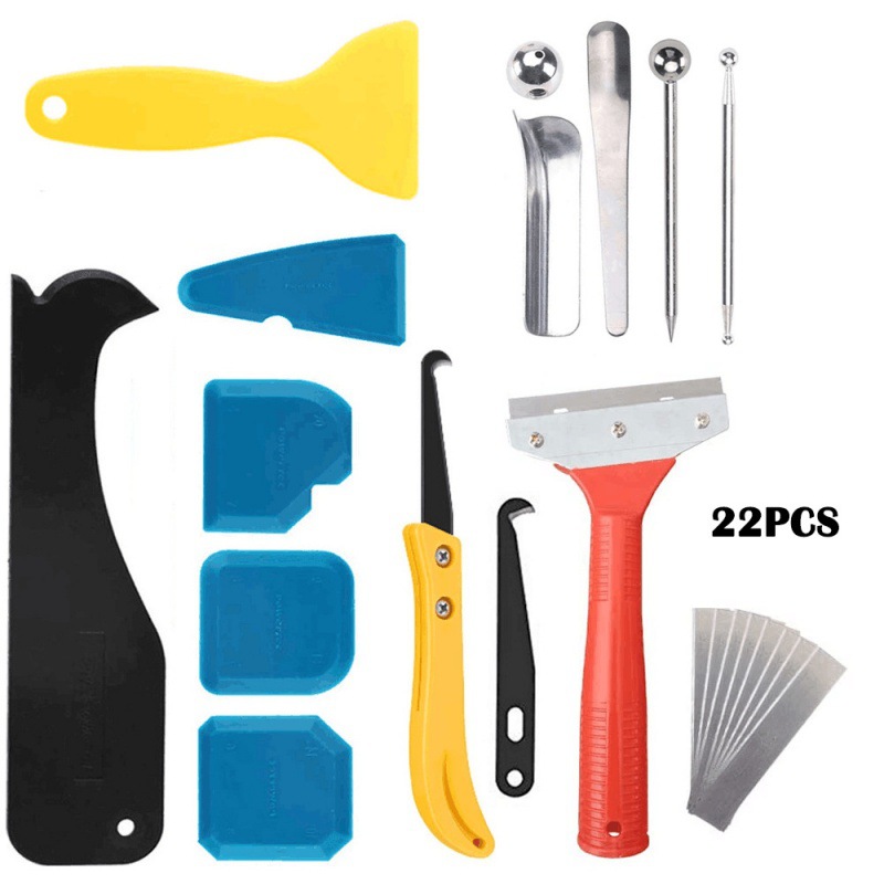 22件套填缝去除工具用于硅酮密封胶填缝灌浆刮刀刮板工具