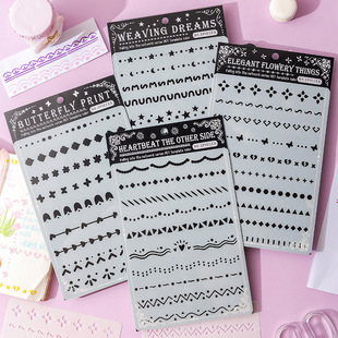 Fall into the bud net hand-written newspaper template hollow painting cross-border pet spray painting hollow template filling painting template manufacturers
