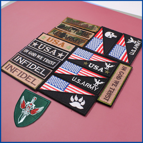 Cross-border supply strip US Navy flag embroidered Velcro foreign trade platform outdoor tactical bag cloth patch