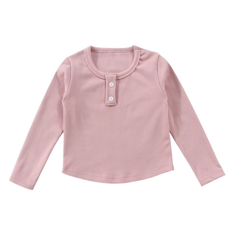 Spring and Autumn inner round neck pit de Velvet autumn clothes children's bottoming shirt men's and women's baby long sleeve all-match top one-piece
