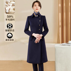 ウールコート女性営業部作業服冬プロフェッショナルウールコート銀行宝石店ホテルフロント作業服