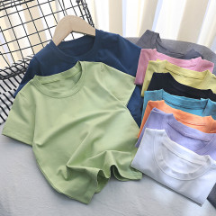 2025春夏新作子供半袖Tシャツ綿半袖女の子Tシャツ男の子半袖子供服日本製ボトム半袖