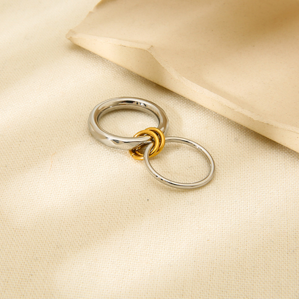 Round Pattern All Seasons Season Wholesale Jewelry Modern Style Round 304 Stainless Steel Artificial Pearls Zircon 18K Gold Plated White Gold Plated Inlay Rings