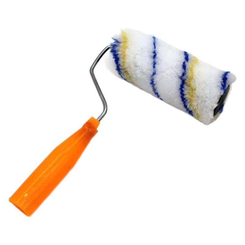 Venta directa de fábrica Herramienta de pintura de 6 pulgadas Rodillo de pintura Cepillo de rodillo de pintura Tornillo Cepillo de rodillo de tira amarilla y azul