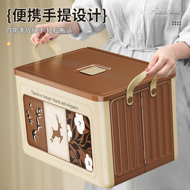 收纳箱家用大容量折叠整理箱衣服书本零食玩具手提储物箱周转箱子|undefined