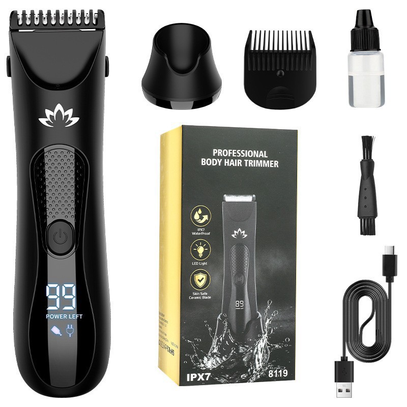 Ventas transfronterizas calientes 2 en 1 cortador de pelo eléctrico impermeable cuerpo entero afeitar cuchillo de afeitar hombre y mujer intimidad image 1