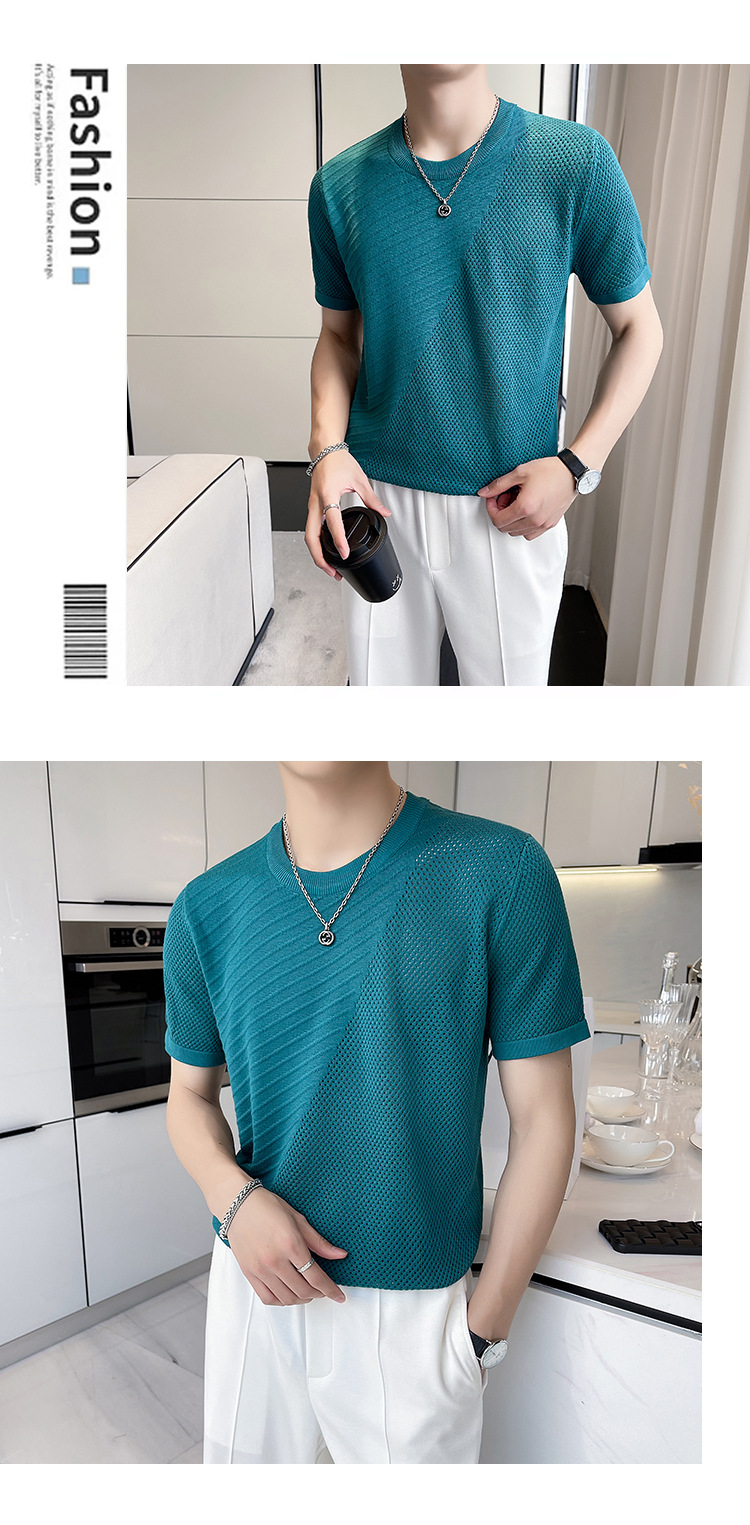 A6262 810K ÁO THUN NAM HANTDU ÁO LEN KẺ CARO MÙA HÈ PHONG CÁCH HÀN QUỐC KẺ CARO THOÁNG KHÍ THỜI TRANG NAM G03 SẢN PHẨM MỚI
