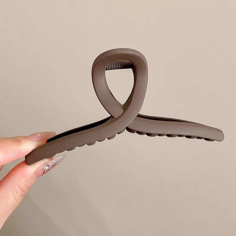 Extra-grande 15cm cabello más tiburón clip temperamento esmerilado agarrar clip de cabello de cabeza detrás de la tarjeta de cabello de cabello
