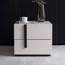 KG小柜意式极简实木烤漆床头柜北欧卧室床边柜轻奢设计师创意收纳