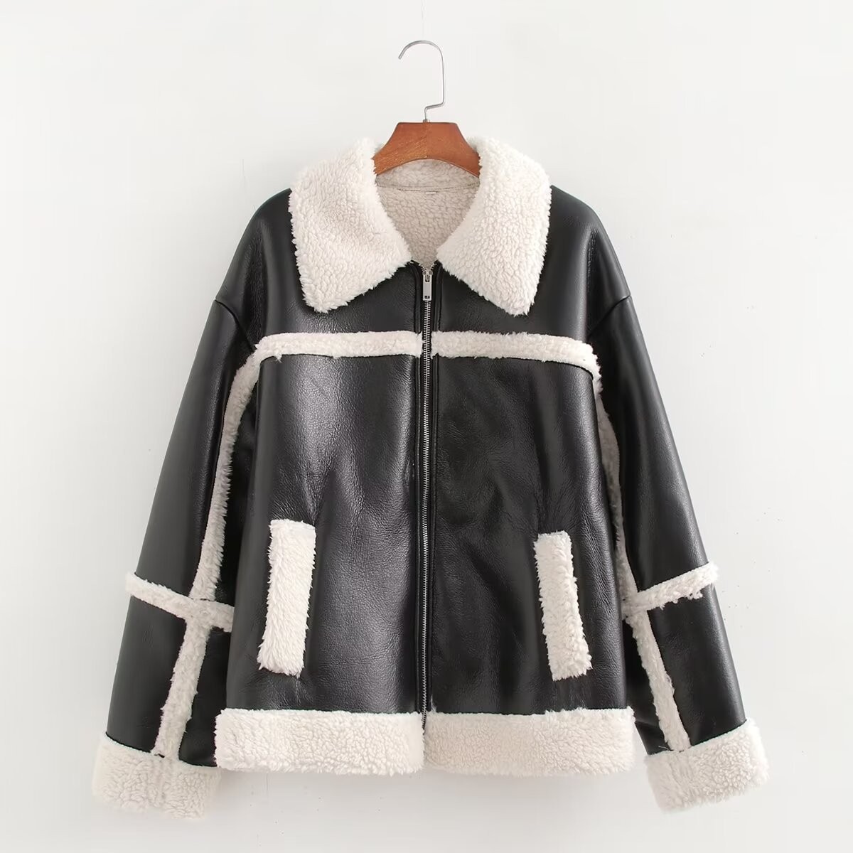 Damenjacke Mit Lammfelloptik Für Den Herbst Und Den Winter_voghion.com