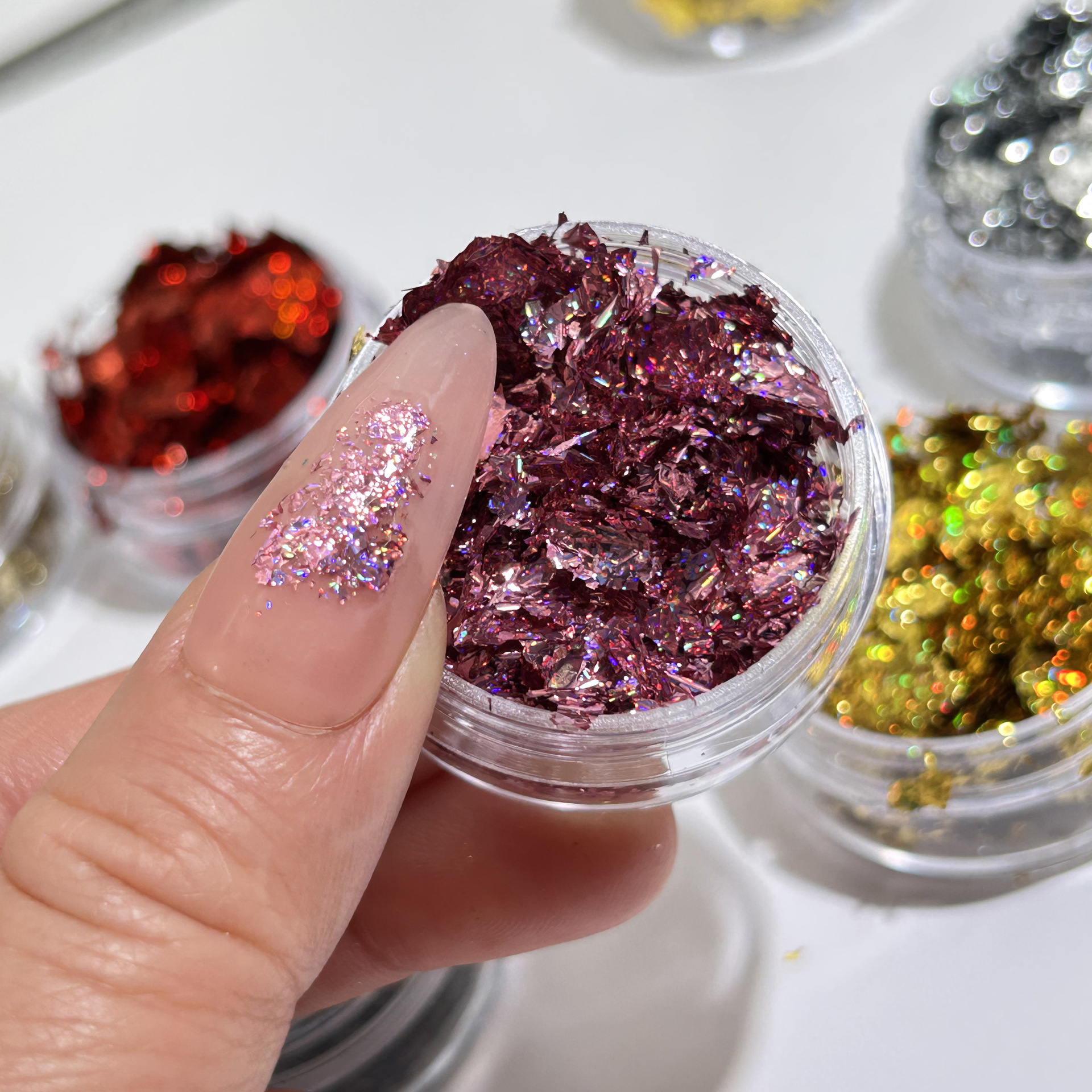 Gold Foil Nail Art Jewelry Gold Foil Fragments Internet Popular Nail Polish Glue Decorative Sticker Sequin E-commerce Cross-border