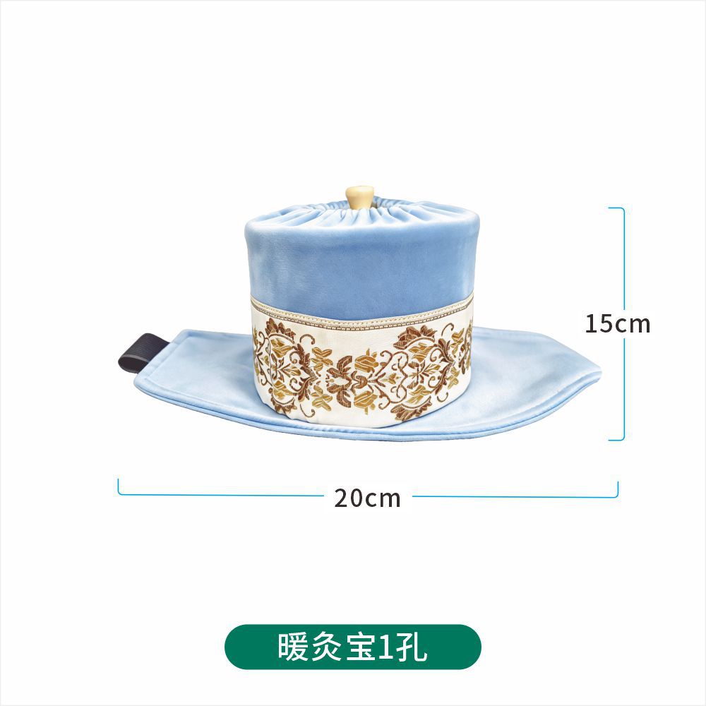 Wooden Moxibustion Box Smokeless Warming Device Adjustable Vent for Waist and Abdomen Care in use