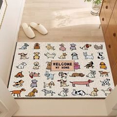 可愛狗狗入戶門絲圈地墊 pvc進門墊門口腳墊家用入門玄關地毯耐髒