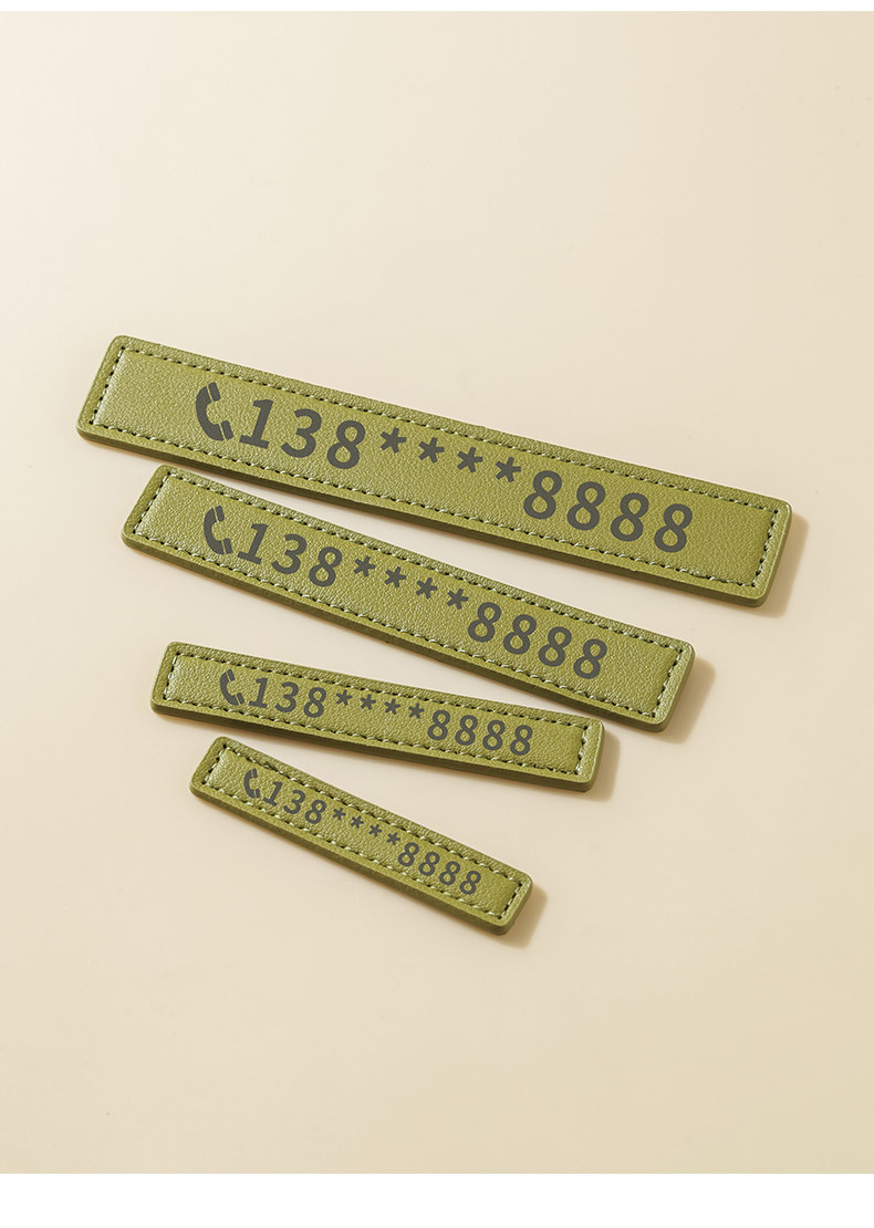 Pu Leather Multi-Color Temporary Parking Phone Number Plate, Car Sun Protection Car Ornaments, Car Mobile Phone Moving Card
