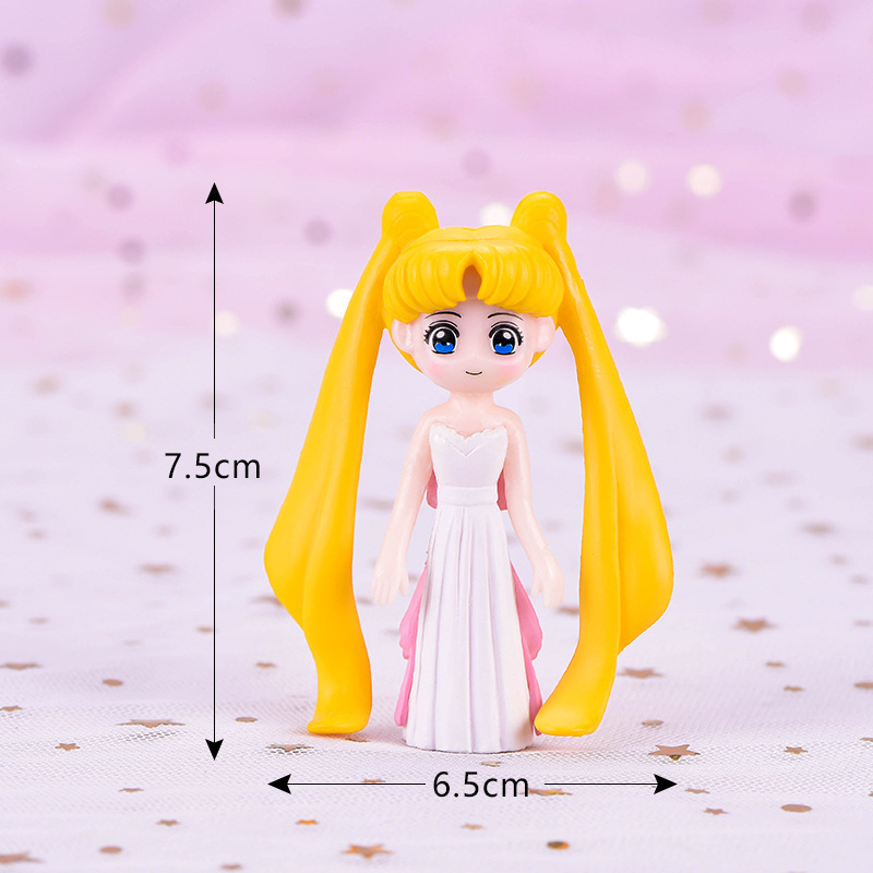 Cô gái tóc dài mini, trang trí bánh kem móc khóa phụ kiện DIY đáng yêu dễ thương (z-CJ-538)