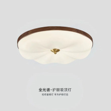 卧室吸顶灯法式中古高档胡桃木房间客厅顶灯全光谱护眼2025新款灯