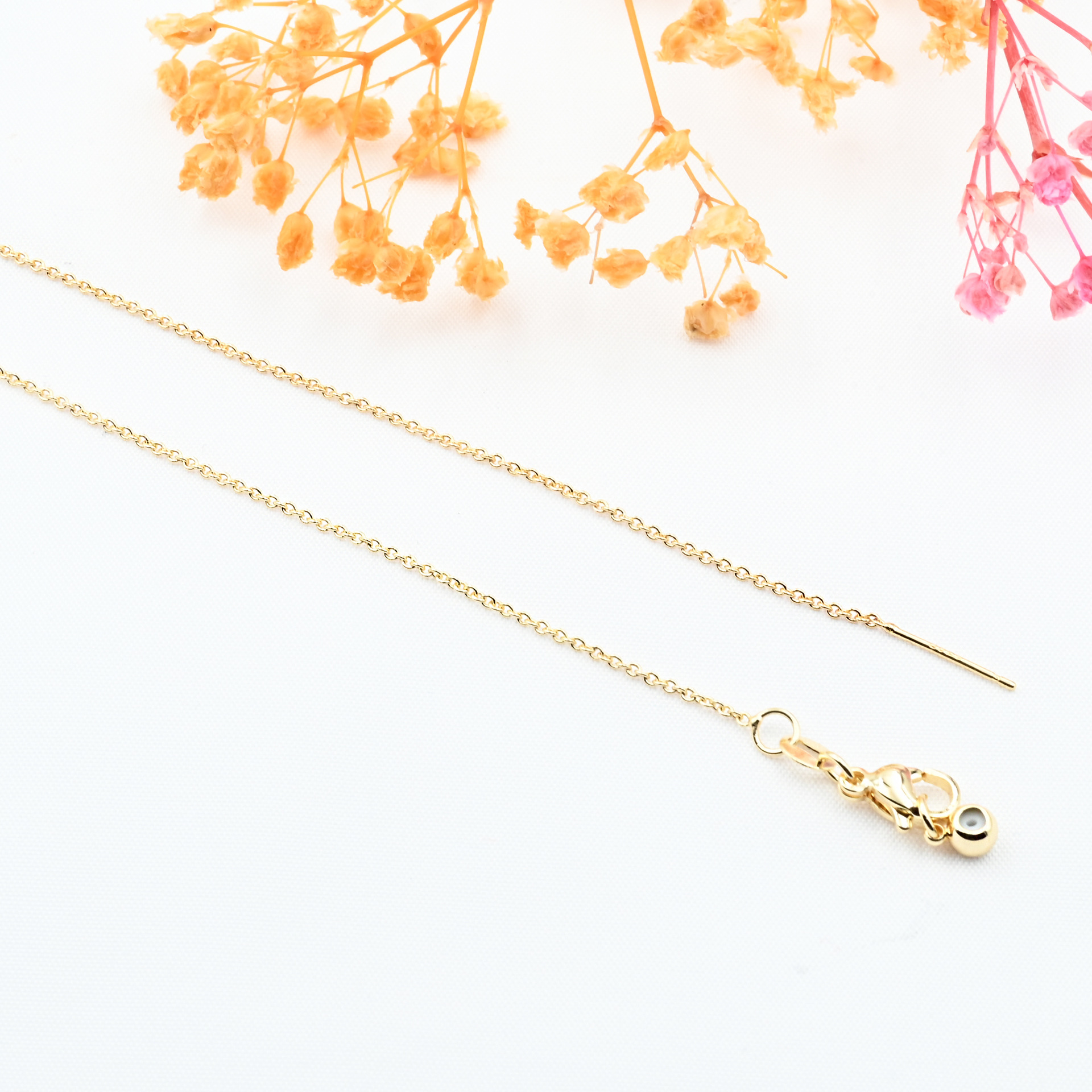 18k Rose Gold White Gold Plated Colorfast Versatile O-Ring Chain Necklace Manufacturer Wholesale