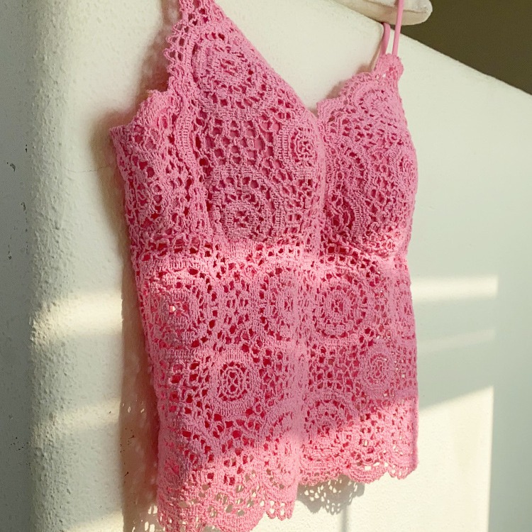 8729 French Light Luxury Encaje sexy Deep V Medio Sling Encaje Ropa interior Chaleco Mujer Sujetador sin cuello en V Mujer