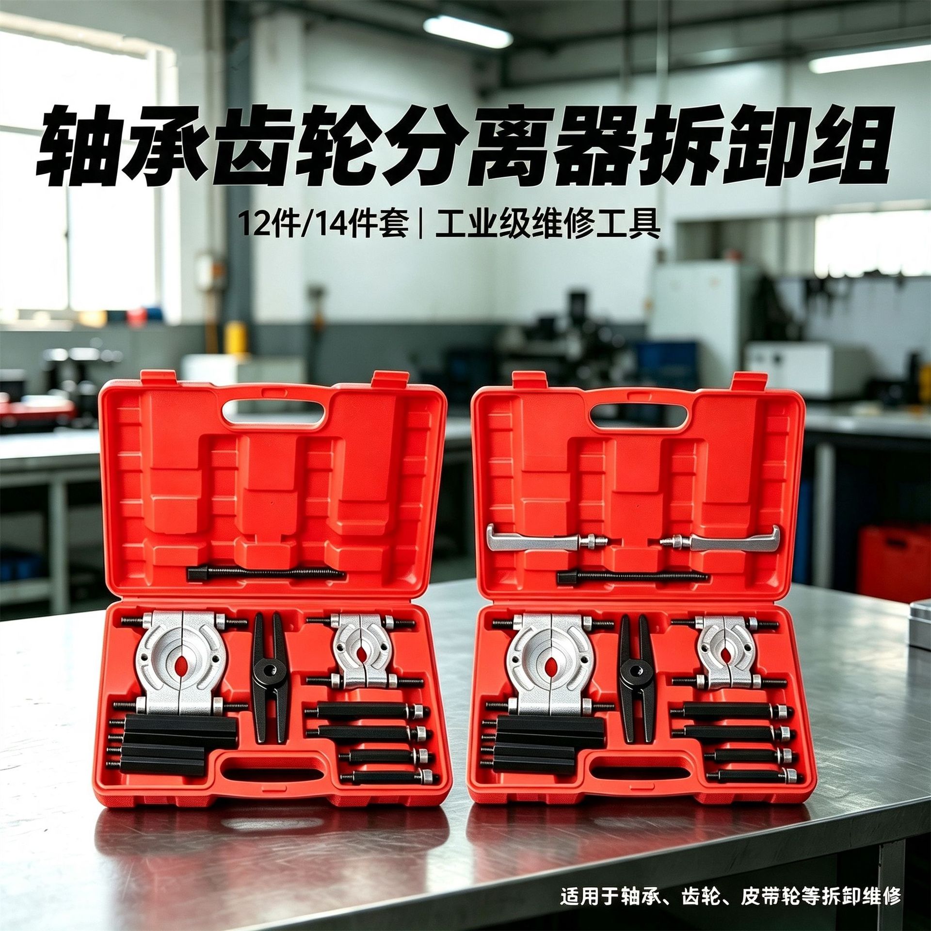 工厂轴承拉马拆卸取出器分离器变速箱五金双盘轴承拉拨器汽修工具