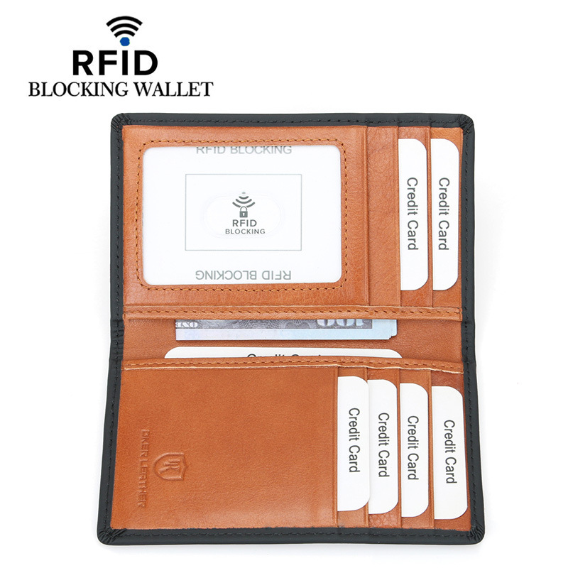 국경 간 새로운 스팟 RFID ID 신용 카드 가방 복고풍 색상 일치 첫 번째 레이어 소 가죽 80% off 카드 홀더 공장 도매