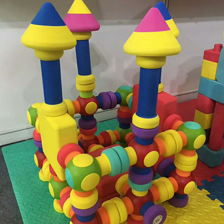 Foam Large Building Blocks for Children, Construction Blocks for Parent-Child Play Areas, Eva Magnetic Building Blocks Set of 34 Pieces