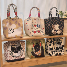 新款日韩ins针织手提包女夏季上班出行便携通勤包手拎包托特包包