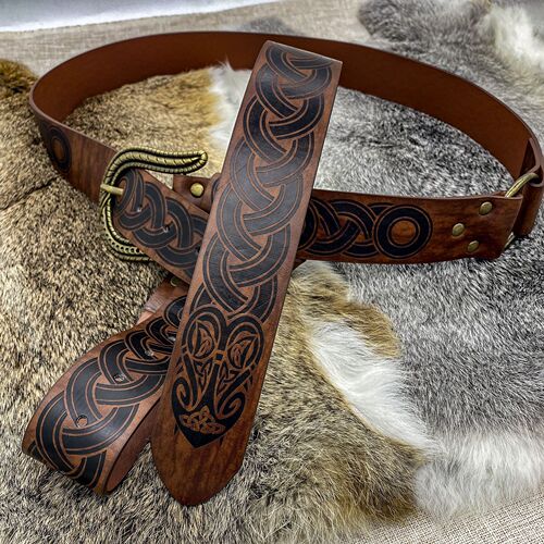 Cross-border hot sale Viking Celtic embossed belt medieval retro knight belt COSPLAY stage props