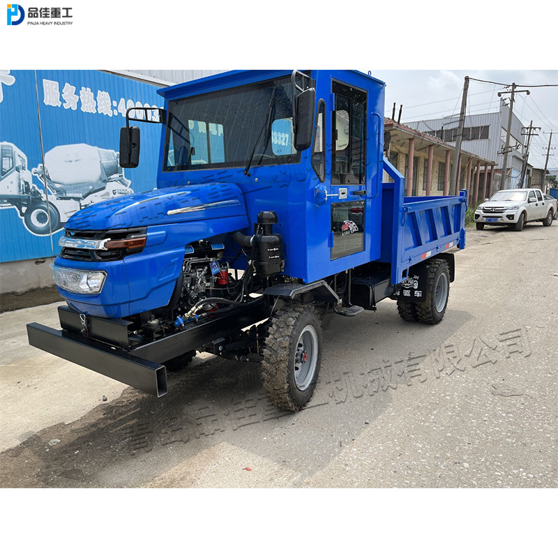 拉运货物四轮车建筑工程混凝土四驱运输车农用双顶液压自卸拉土车