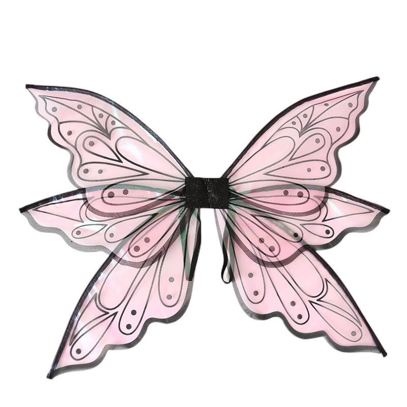 6 butterfly prints on black and red background