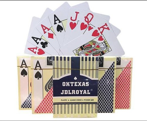 塑料扑克牌 JDLROYALPVC大角码扑克厂家跨境外贸休闲娱乐棋牌茶馆