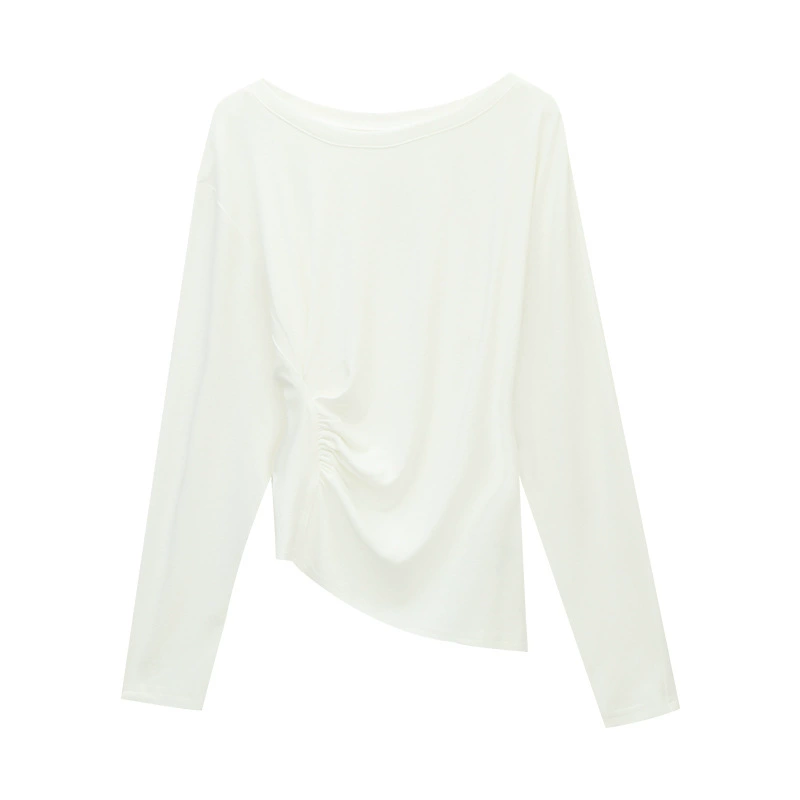 爱与南希 Design base long-sleeve with a round collar, slim fit