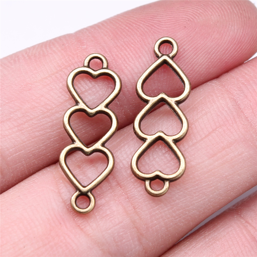 1 Piece Alloy Heart Shape Connector Retro display picture 10