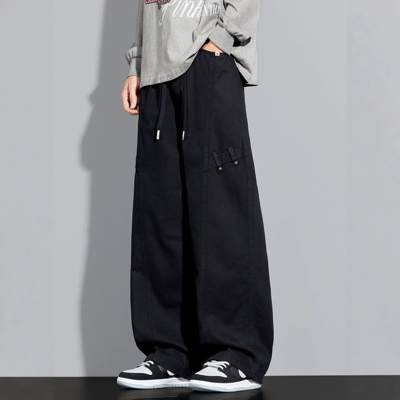 Casual Pants Ice Silk Men's Drapey Solid Color Summer Thin Sports Quick-Dry Loose Versatile Straight-Leg Trousers Casual Pants Ice Silk Men's Drapey Solid Color Summer Thin Sports Quick-Dry Loose Versatile Straight-Leg Trousers