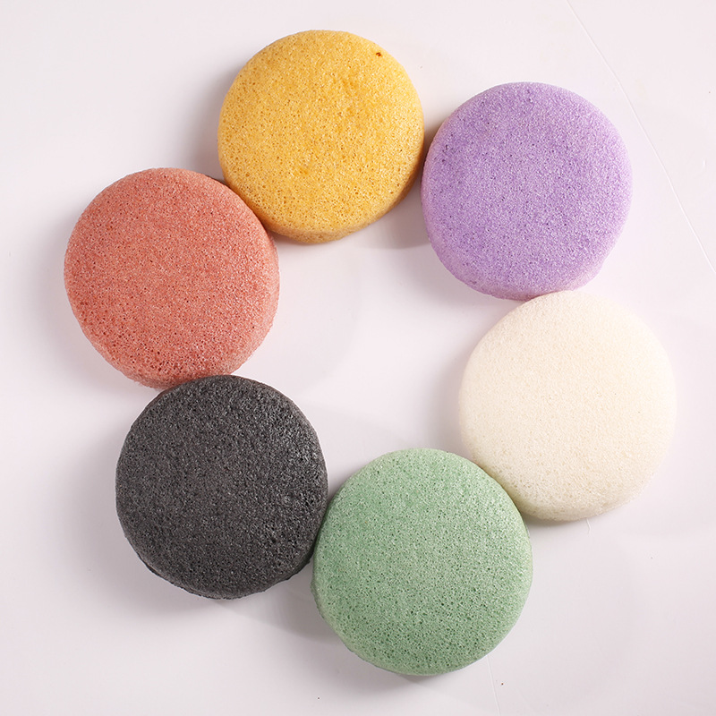 Casual Solid Color Sponge Facial Cleaning Puff 1 Piece display picture 2