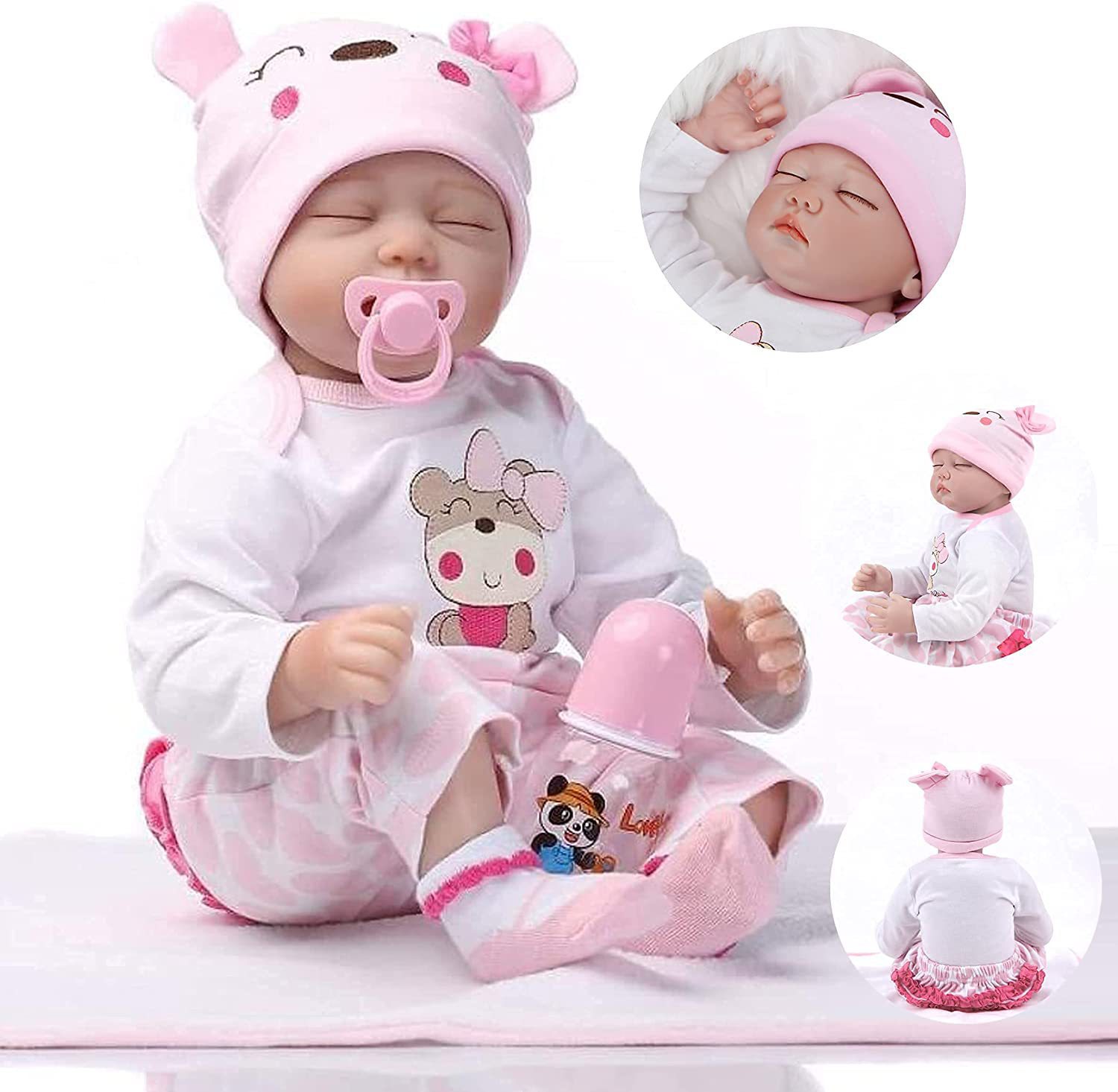 22 pulgadas juguetes transfronterizos pesados suministro lindo bebé simulación suave muñeca renacer muñeca comercio electrónico