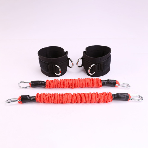 Taekwondo bounce step training tension rope leg strength resistance band ankle tension band training elastic rope