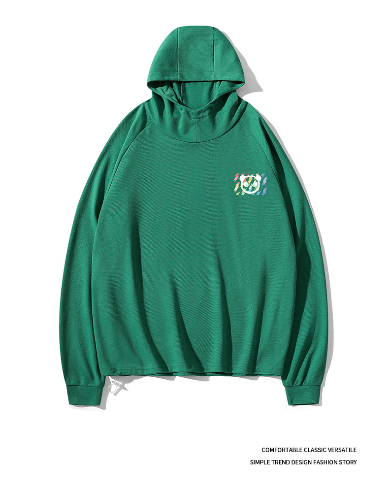 Men's Hooded Sweatshirt Jacket Loose Versatile Pullover Top_voghion.com
