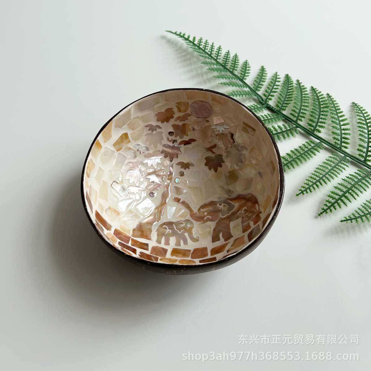 Tazón de coco, bandeja de almacenamiento de llaves de puerta de entrada, conchas de coco, tazón de cubiertos, decoración del hogar, bandeja de almacenamiento de dulces, semillas de melón