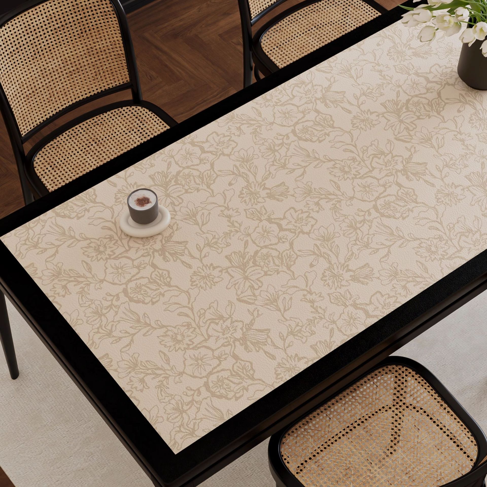 Francés retro lujoso lujoso 2025 nuevo cojín de mesa impermeable a prueba de aceite sin lavado a prueba de quemaduras de cuero toallas de mesa de estilo medieval