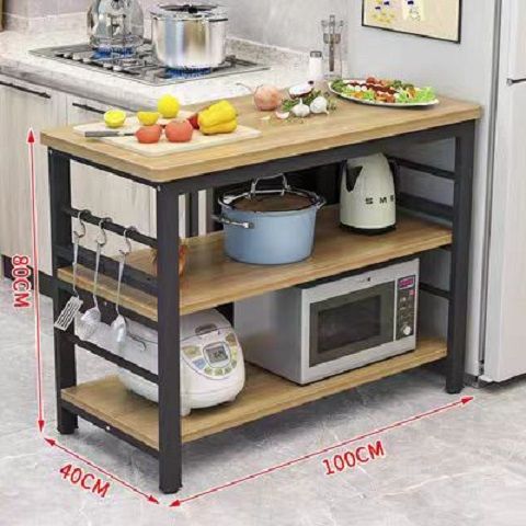 Three layers length 100*width 50*height 80 [light walnut color]