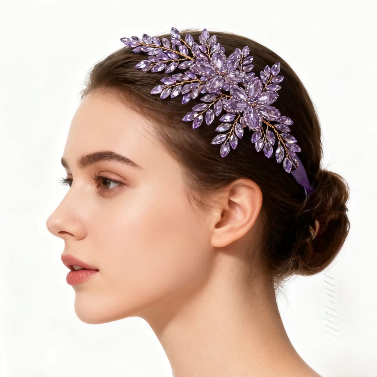Full Rhinestone Bridal Headband For Weddings And Special Occasions_voghion.com