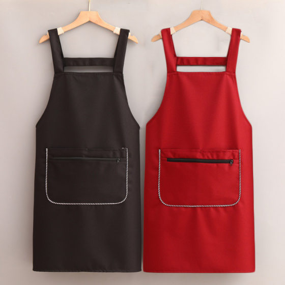 Factory Wholesale Advertising Apron Waterproof and Oil Proof Made Fixed Printing logo Home Kitchen Solid Color Work Apron Clothes