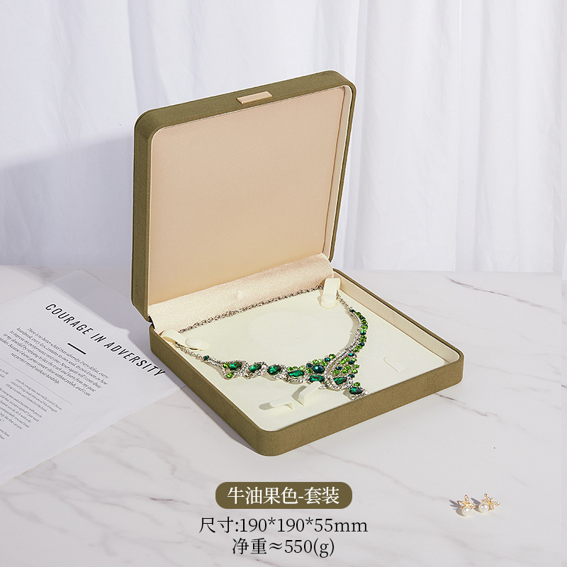 フルシルク PU レザージュエリーボックスジュエリー包装ボックスリングボックスブレスレットネックレスジュエリーボックスブレスレット収納ボックス