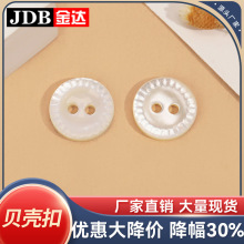 塔罗绿底中边镭射条纹W1.8两眼服装辅料纽扣扣子天然贝壳扣金达