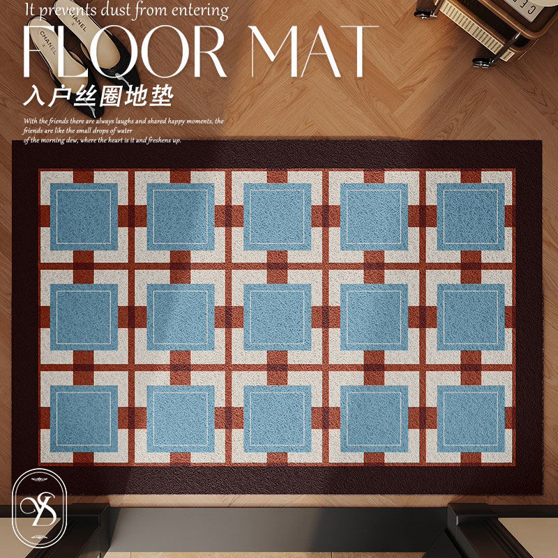 Vintage Old Money Style Entrance Door Mat, Entryway Carpet, Dirt-Scraping, Non-Slip, Customizable Cuttable Silk Loop Foot Mat Vintage Old Money Style Entrance Door Mat, Entryway Carpet, Dirt-Scraping, Non-Slip, Customizable Cuttable Silk Loop Foot Mat