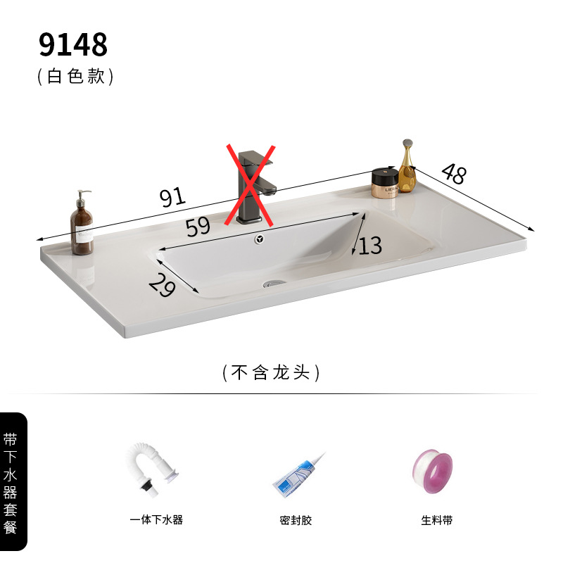 9048 lavabo de cerámica blanca