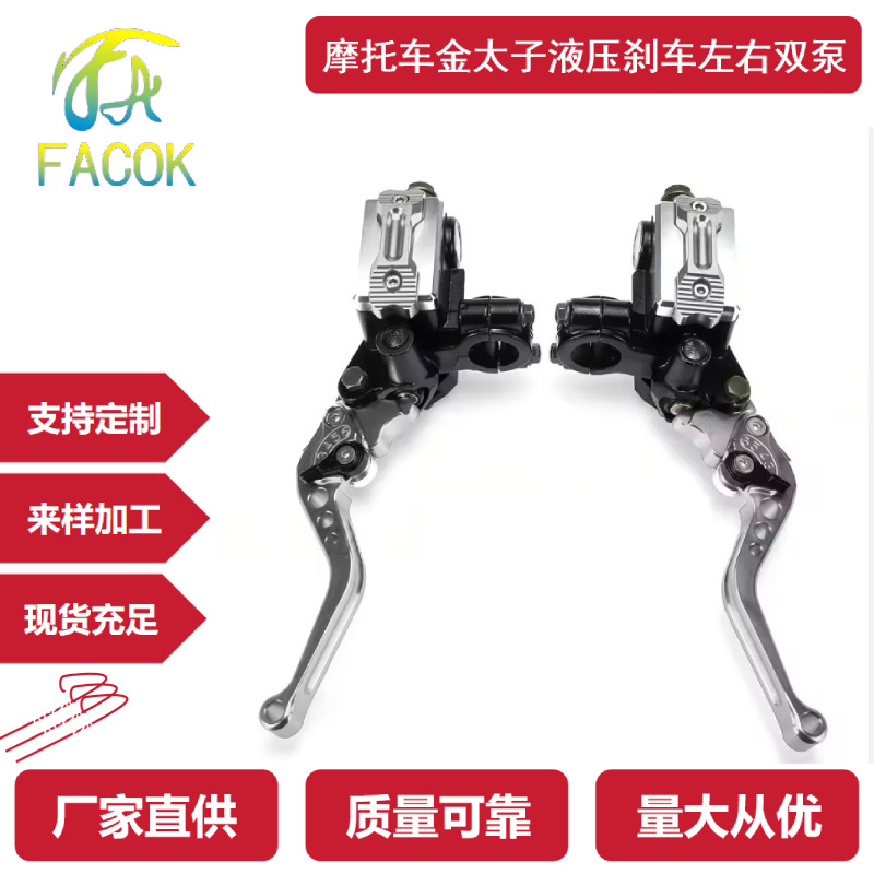 Motorcycle Modification Accessories Cnc Golden Prince Brake Pump 22mm Hydraulic Brake Pump Assembly Modified Left and Right Double Pumps